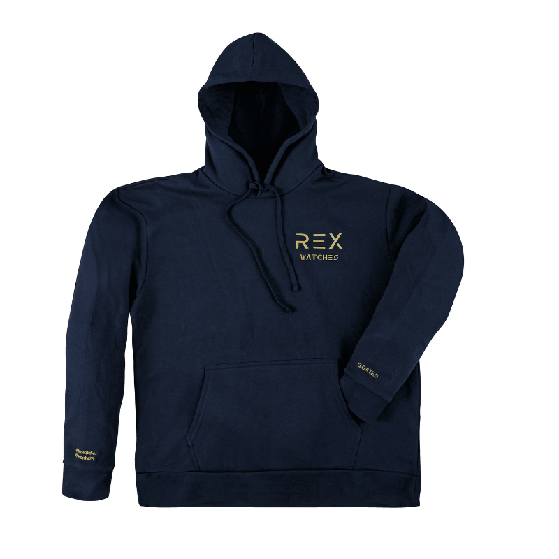 Navy blue and gold hoodie hotsell